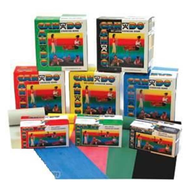 Cando International No Latex Exercise Band - Dispener Box of 40 - 4ft Ready to Use - Gold - XXX-Heavy, 40PK 1368839 - main